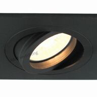 Vierkante inbouwspot Zwart kantelbaar voor GU10 LED