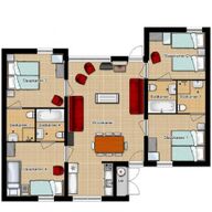 Vakantiehuis Lochem, max. 9 pers., 4 slaap- en 4 badkamers