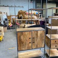 Boekenkast groot, mangohout (nieuw, outlet)