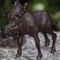 Middelgrote gietijzeren Eland donkerbruin EG410