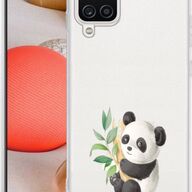Ysfugl® - Siliconen hoesje voor Samsung Galaxy A42 - 5G - Transparant siliconen pandabeer hoesje Samsung Galaxy A42 - 5G - Panda