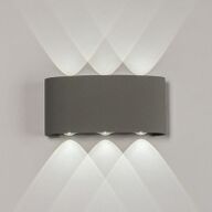 Wandlamp led grijs of zwart wit buitenlamp tuin badkamer lamp