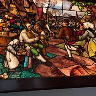 Dansende boeren naar Pieter Breugel