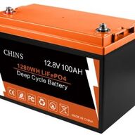 CHINS LiFePO4 Battery 12V 100AH Lithium Battery - Built-in