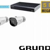 NVR met Grundig 2 x 5MP bullet camera met ingebouwde microfoon