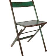 Bistrostoel gerecycled metaal inklapbaar