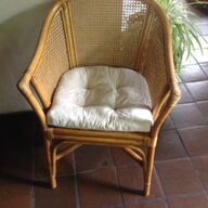 Stoel: manou met webbing zitting+ kussen , retro
