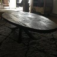 Ovale salontafel , hout