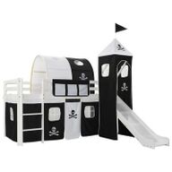 VidaXL Kinderhoogslaper met glijbaan en ladder 97x208 cm grenenhout
