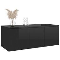VidaXL Tv-meubel 80x34x30 cm spaanplaat hoogglans zwart
