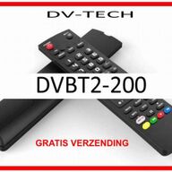 Vervangende afstandsbediening voor de DVBT2-200  van DV-TECH.