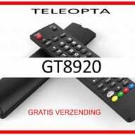 Vervangende afstandsbediening voor de GT8920  van TELEOPTA.
