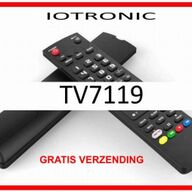 Vervangende afstandsbediening voor de TV7119  van IOTRONIC.