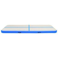 VidaXL Gymnastiekmat met pomp opblaasbaar 400x100x15 cm PVC blauw92662