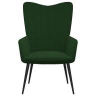 VidaXL Relaxstoel fluweel donkergoen327679