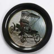 Onderzetter met afbeelding Oldtimer: Curved Dash Runabout
