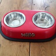 Superleuk etensbakje voor de kat / poes - rood - visgraat
