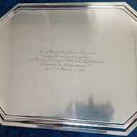 Groot rechthoekig dienblad 51 cm Massief 835 zilver