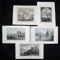 Der Rhein und die Rheinlande : 5 staalgravures van kerken - 1830/1850
