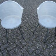 Kuipstoel Ikea Vintage Design draaibaar 360 graden plateau stalen onderframe kunststof IZGST