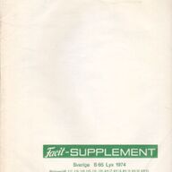 Facit-supplement Sverig S65 Lyx 1974 Zweden