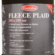 Fleece plaid 150x130cm anti-pilling kleur Zwart - terrasdeken