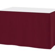 Tafelrok ongeplooid 410x73 cm kleur bordeaux - horeca tafellinnen outlet