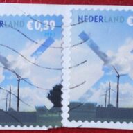 Nederland - 2x Windmolens € 0,39