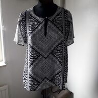 Zgan. zwart wit shirt/bloes JESSICA mt XL