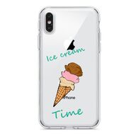 Voor alle Apple Iphone modellen siliconen hoesje transparant (Ice Cream Time)