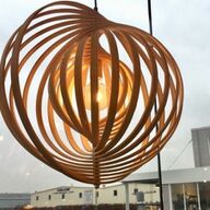 Hanglamp hout 61cm landelijk eettafel tafel salontafel lamp