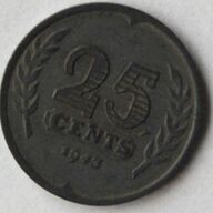 25 CENT NEDERLAND 1943 ZINK