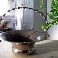 Oud schaaltje / mandje met hengsel (verzilverd / silverplate)