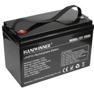 HANIWINNER HD009-10 12.8V 100Ah LiFePO4 Lithium Battery Pack Backup Power, 1280Wh Energy, 2000+ Cycles, Built-in BMS, Support in Series/Parallel, IP55 Waterproof, Perfect for Replacing Most of Backup Power, RV, Boats, Solar, Off-Grid