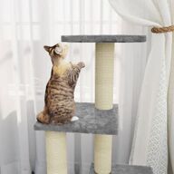 VidaXL Kattenmeubel met sisal krabpalen 92 cm lichtgrijs