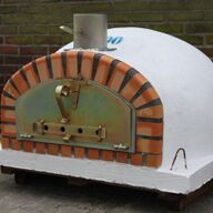 Houtgestookte pizzaoven model PISA100cm &amp;amp; brede deur