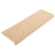 VidaXL Trapmatten zelfklevend 15 st sisal-look 65x25 cm lichtbeige