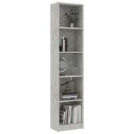 VidaXL Boekenkast met 5 schappen 40x24x175 cm bewerkt hout betongrijs