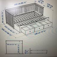 Hermes bedbank met 3 lades en 2 matrassen