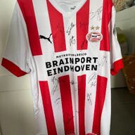 Team gesigneerd PSV Eindhoven thuis shirt