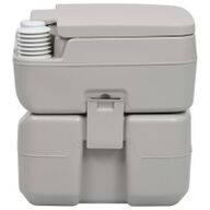 VidaXL Kampeertoilet draagbaar 20 + 10 L grijs30137