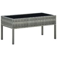 VidaXL Tuintafel 75x40x37 cm poly rattan grijs45905