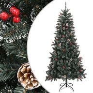 VidaXL Kunstkerstboom met standaard 240 cm PVC groen345182