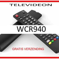 Vervangende afstandsbediening voor de WCR940  van TELEVIDEON.