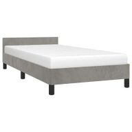 VidaXL Bedframe met hoofdeinde fluweel lichtgrijs 90x190 cm347543