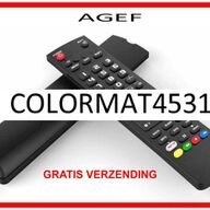 Vervangende afstandsbediening voor de COLORMAT4531  van AGEF.