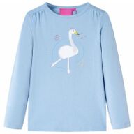 Kindershirt met lange mouwen 128 lichtblauw13702