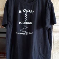 Heren Tshirt KM-met tekst -XL-zwart