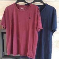 2x Heren Tshirt KM-Tom Tailor-effen-XXL-blauw/bordeaux