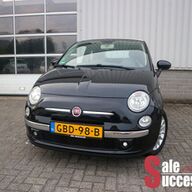 Fiat 500 C 1.2 Lounge zwart/beige combinatie